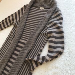 Cocogio Italian Striped Long Sleeve Cardigan
